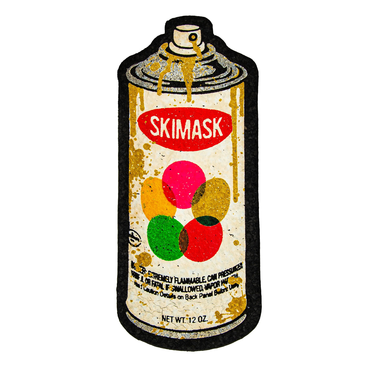 Gold Spray Can silicone dab mat by Ski Mask Glass