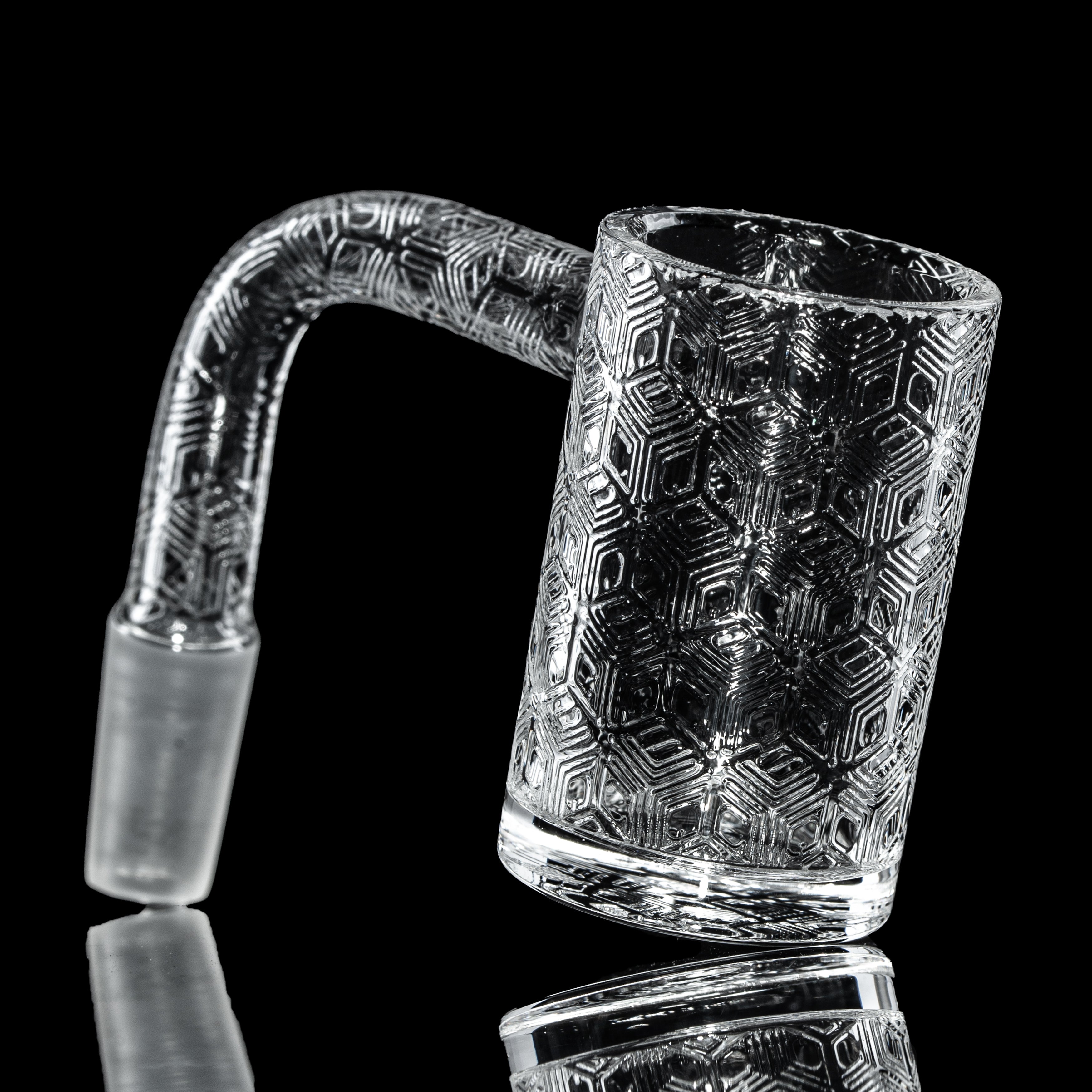 QCB - 24MM Tessellated Beveled Flat Top Quartz Banger