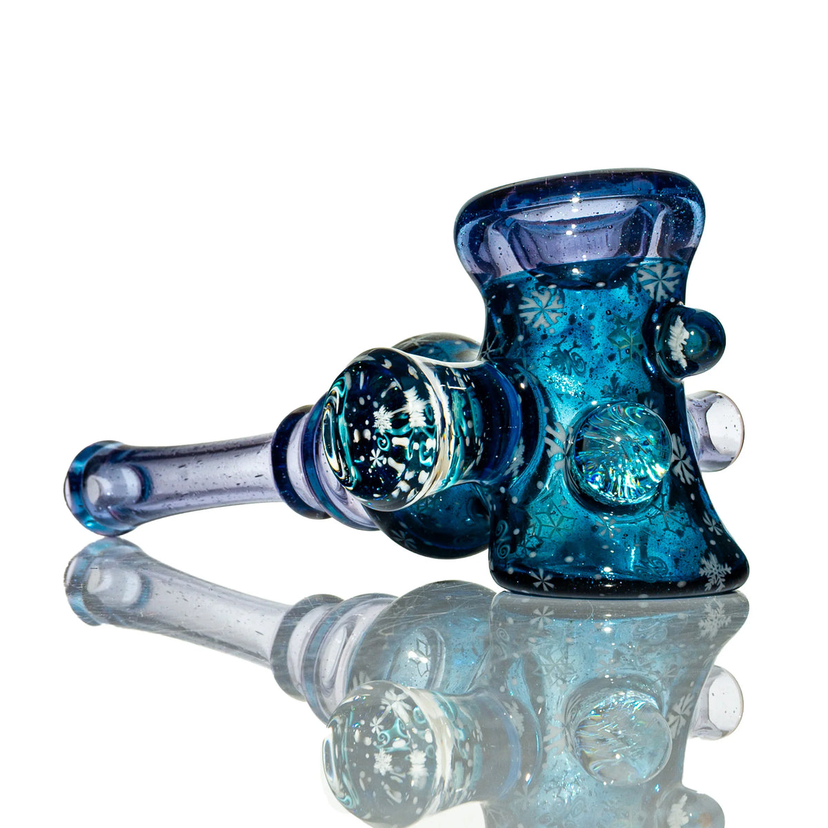 Hand-blown glass hand pipe by Alex Ubatuba x Chaka