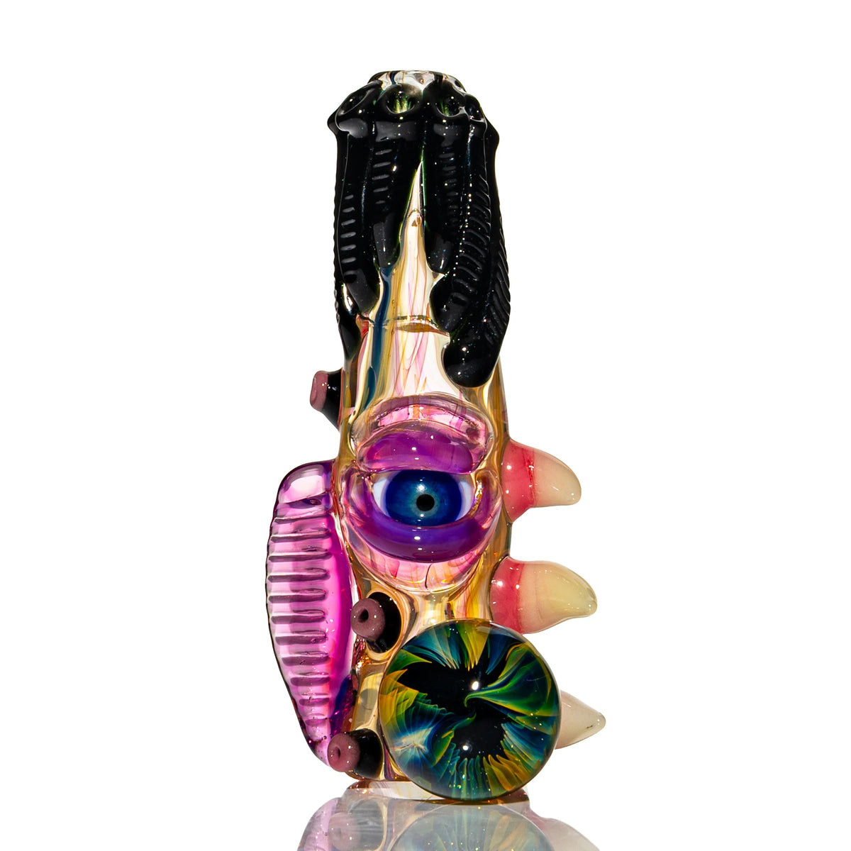 Hand-blown glass hand pipe by Salt