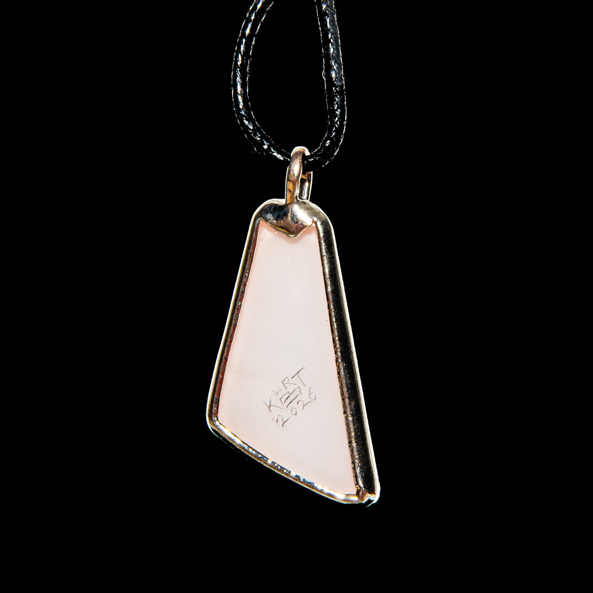 Kurt B - Copper Nickel Plated Chinoiserie Shard Pendant 7