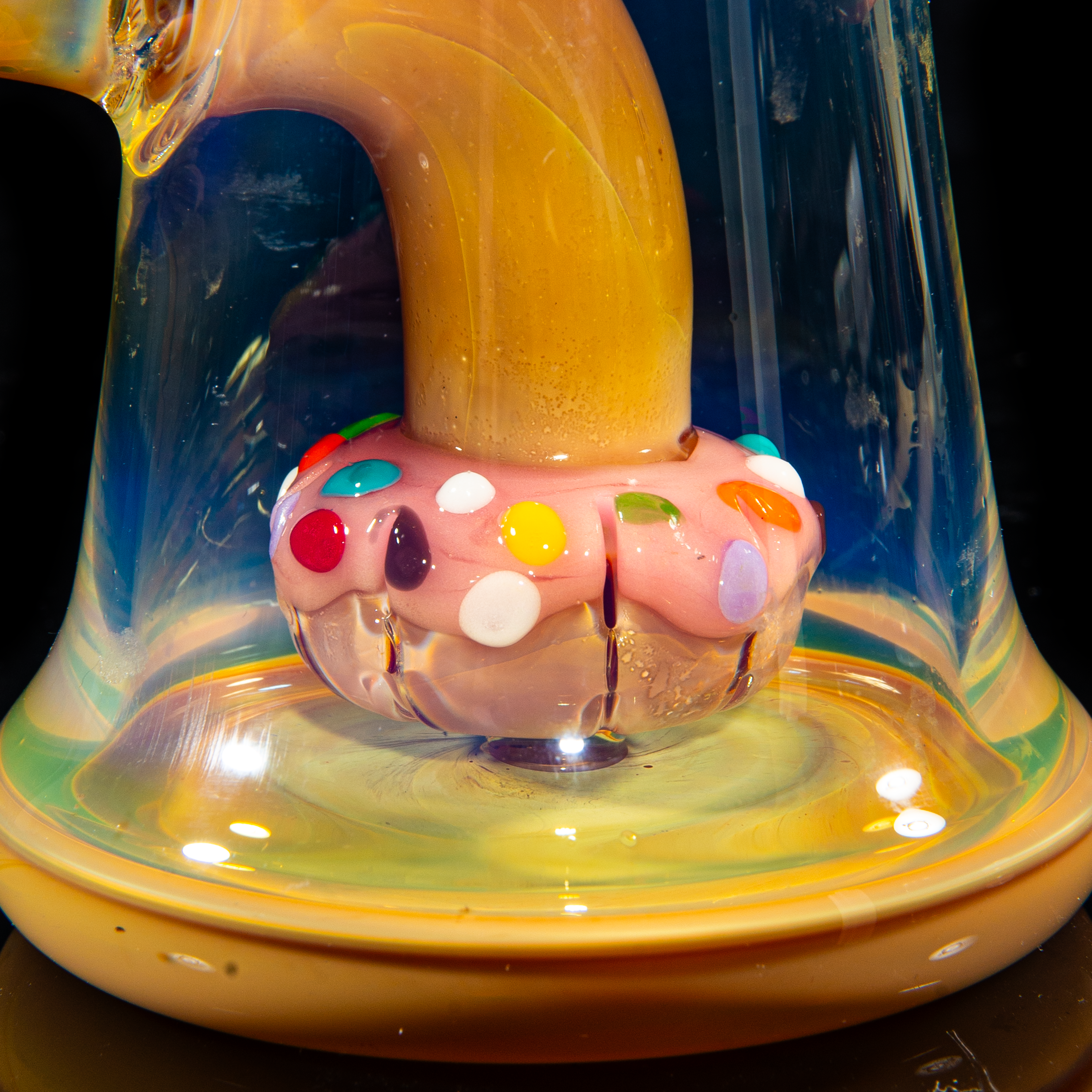 KGB Glass - Strawberry Dip & Rainbow Sprinkles Donut Rig