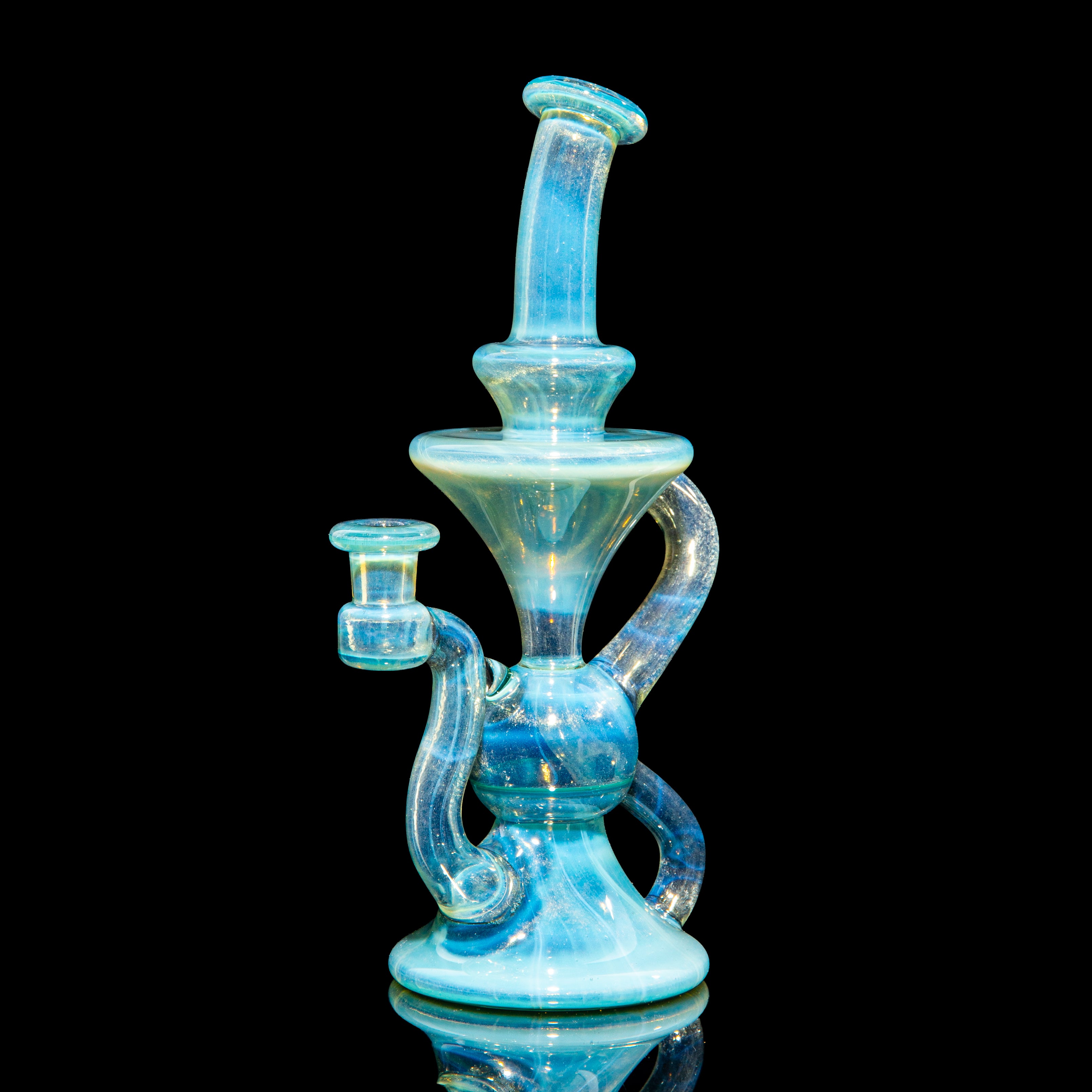 Blob Glass - Cryan Opal Over White Satin Klein Recycler