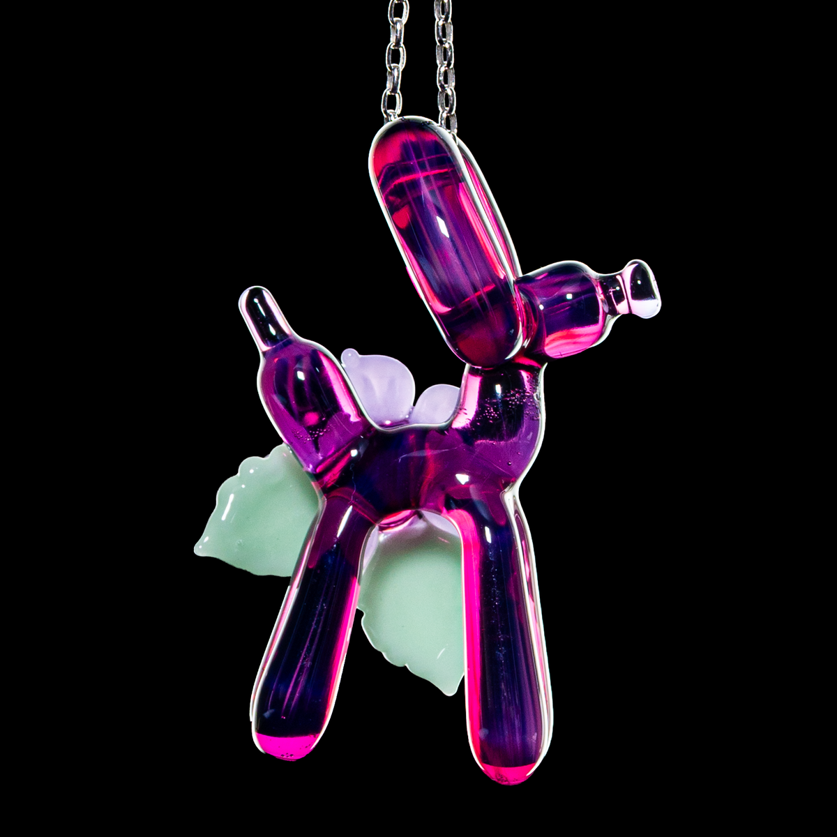 Mars Glassworks x Blitzkreiga - Balloon Dog Flower Pendant