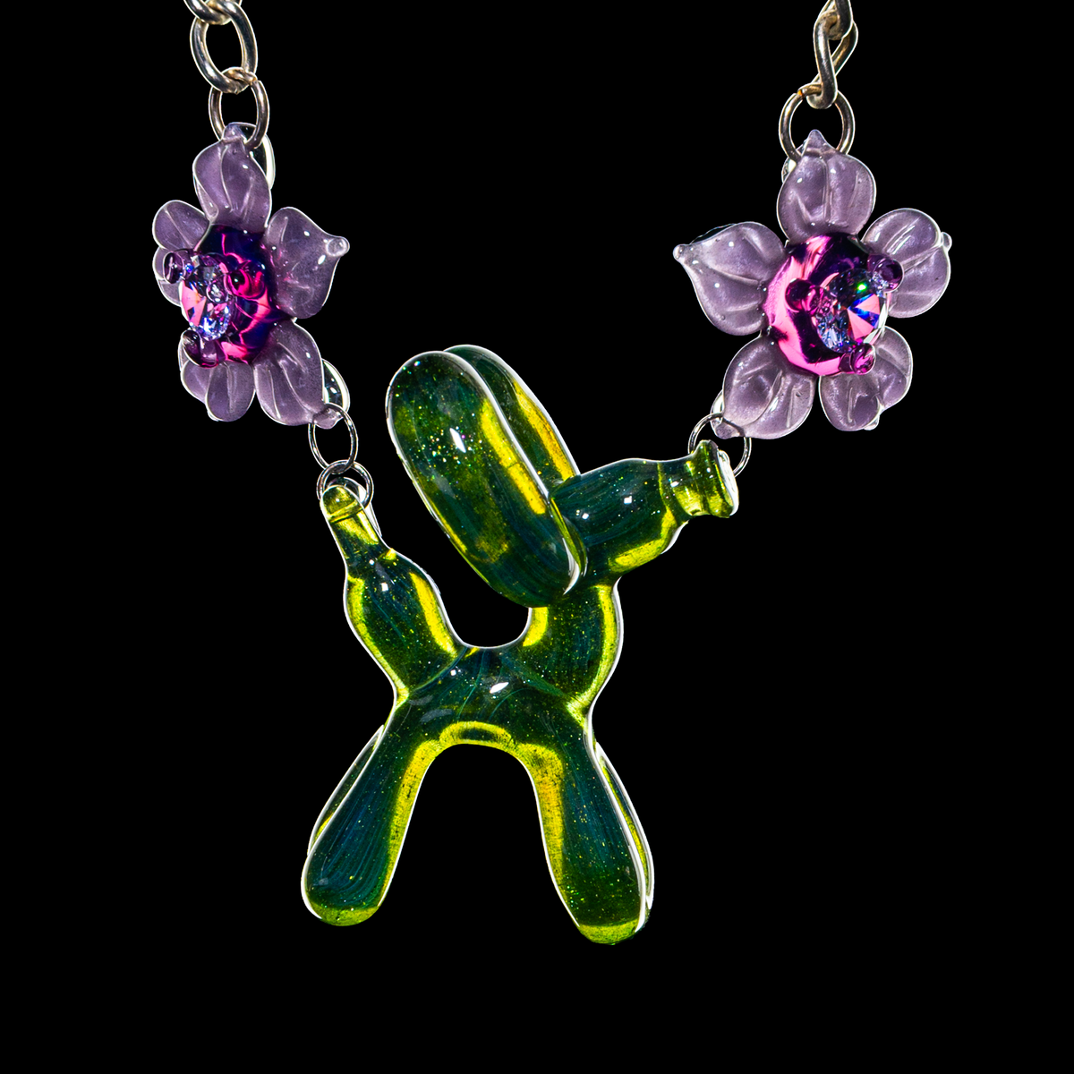 Mars Glassworks x Blitzkreiga - Balloon Dog Floral Nacklace