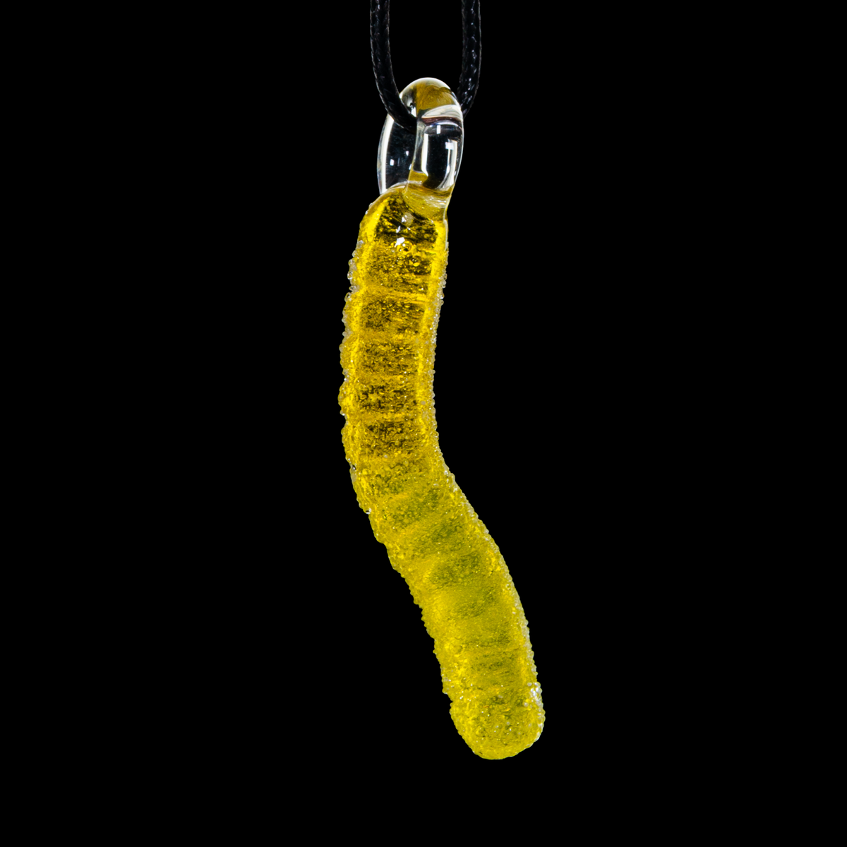 Emperial Glass - Lemon Gummy Worm Pendant