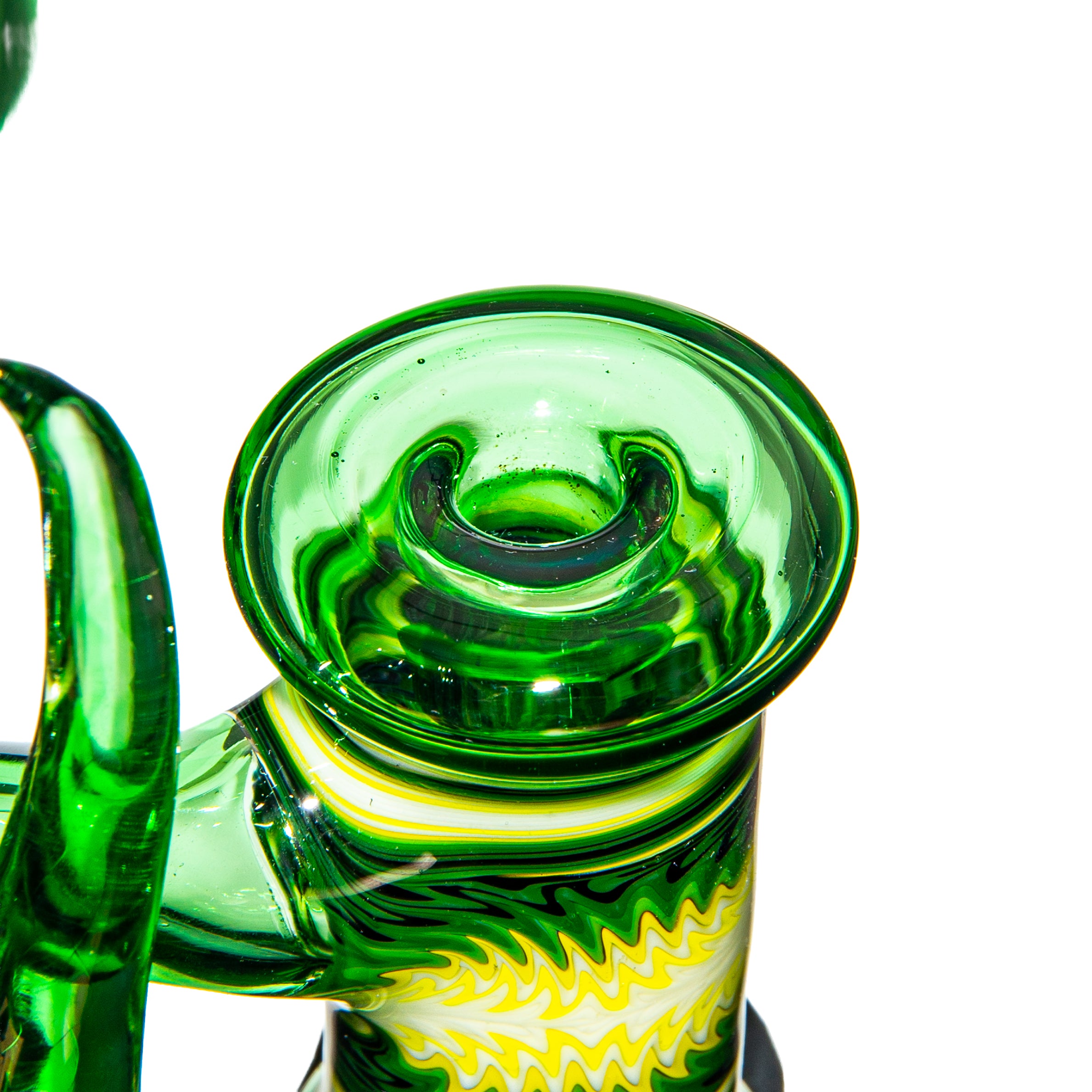 Natey Love - Green Opal Horn Dewer Bubbler