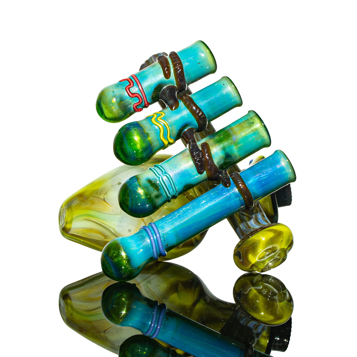 Pipe hand-blown glass flute pipe by Charisma Glass