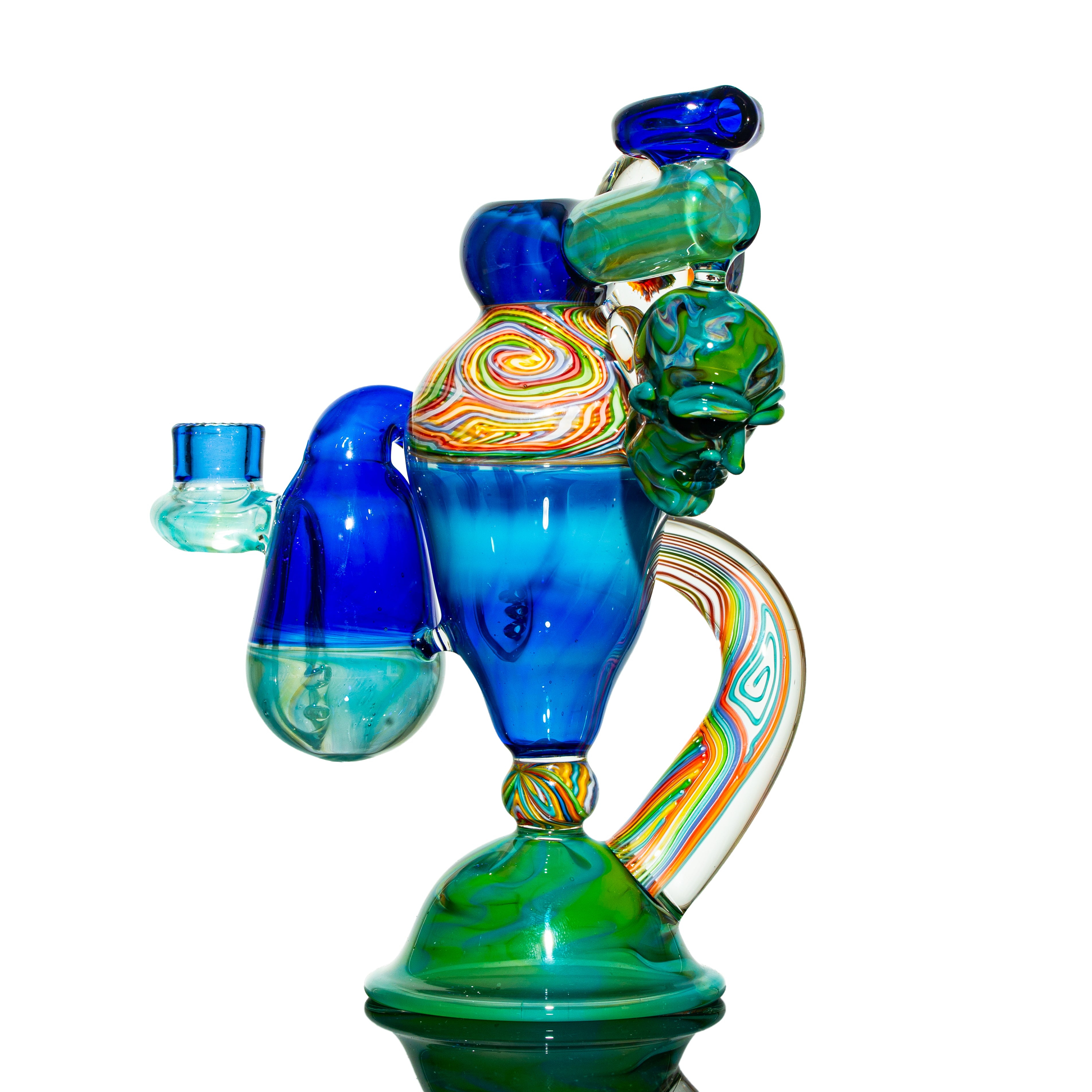 Charisma Glass - Colbalt Horned Rig & Quartz Stand