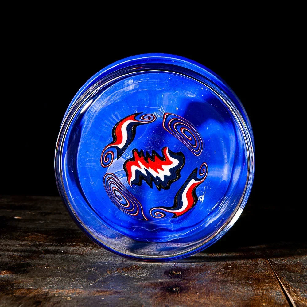 Glass Munky - Red, White & Blue Lidded Pyrex Bowl