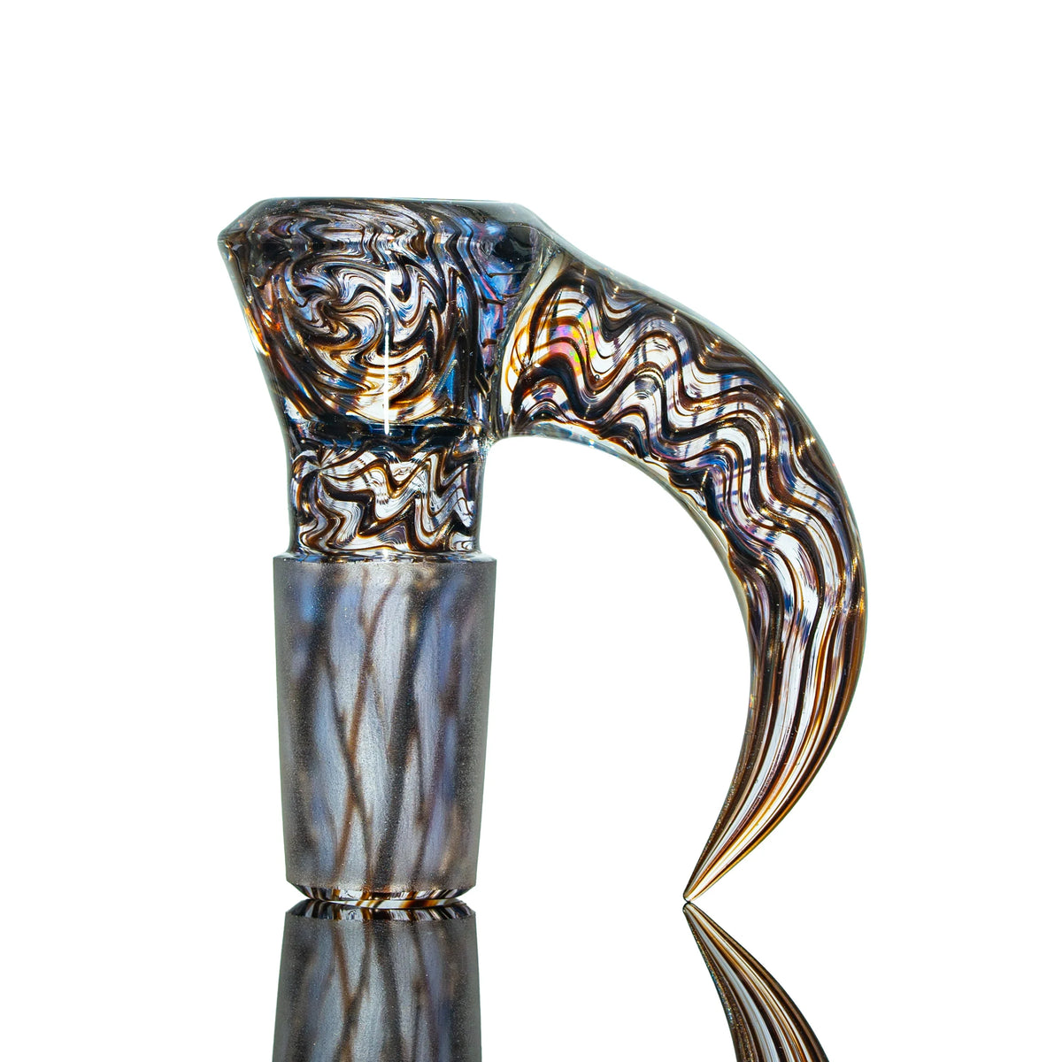 Hand-blown glass Opal, Neo Opal & Electrum Fully Worked 18mm Slide by Simple Lemon Farmer