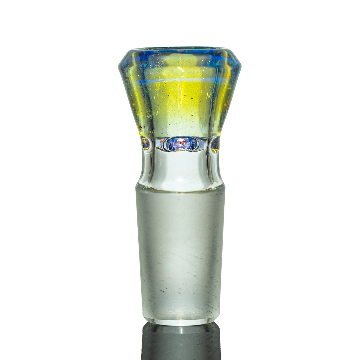 Hand-blown glass Purple Rainbow & Icy White Satin 18mm Martini Slide by Simple Lemon Farmer