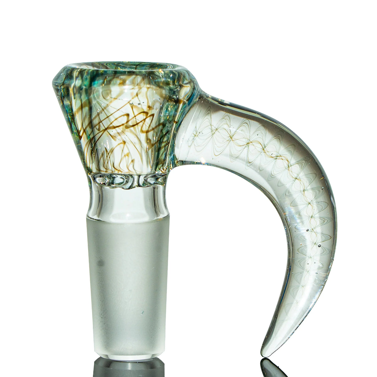 Hand-blown glass 14mm Slide by Simple Lemon Farmer x 413 Glass