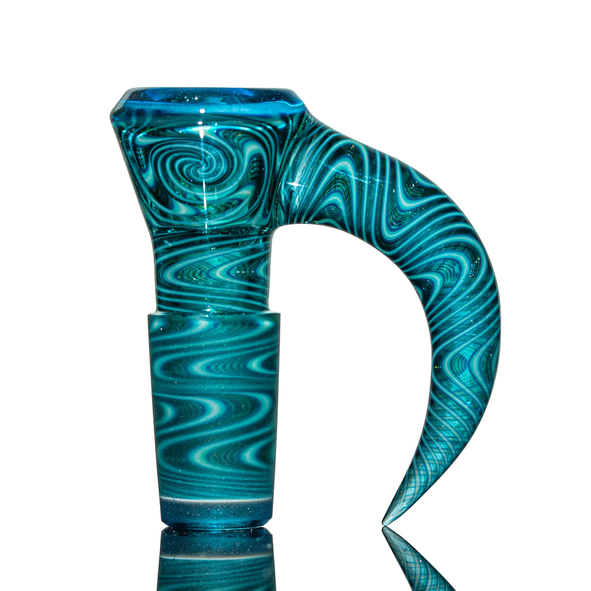 Hand-blown glass Blueberry Inspired Fully Worked 18mm Slide by Simple Lemon Farmer
