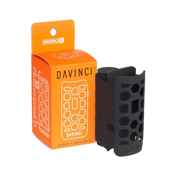 DaVinci Miqro C Sesh Pack with orange box and black honeycomb-patterned case