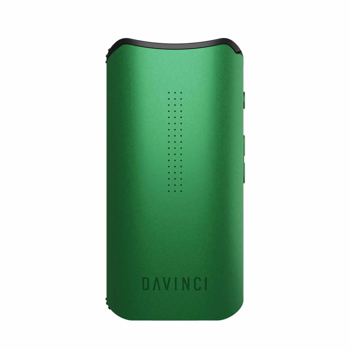 Emerald green portable vaporizer with DAVINCI branding, sleek modern design