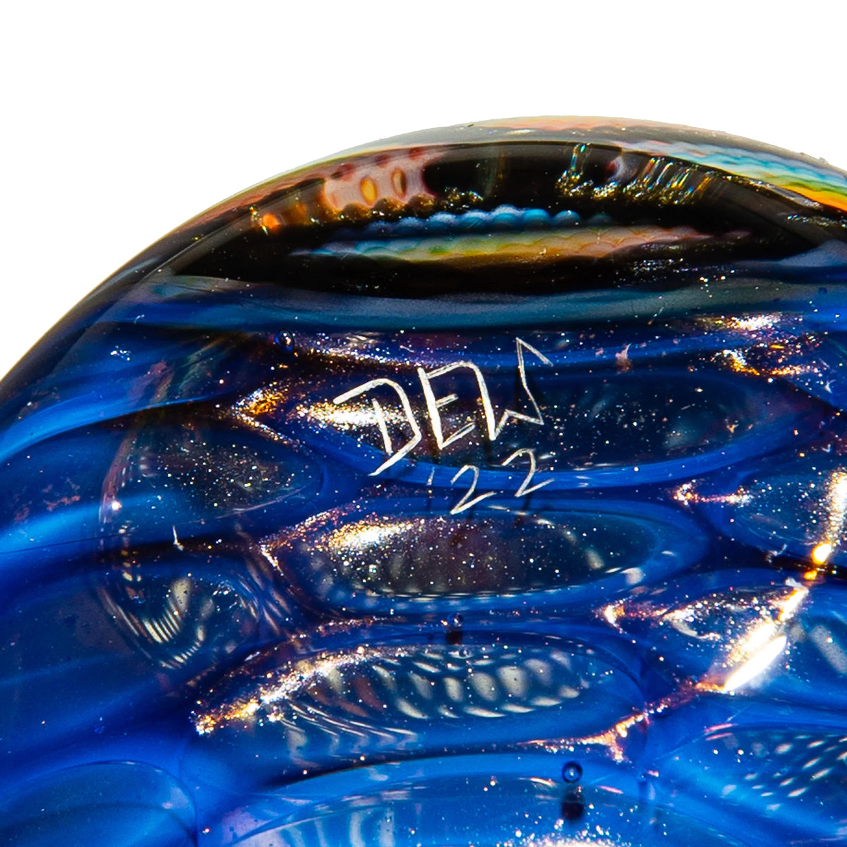 Dew Glass Designs - Purple Honeycomb Lattice Retti Spoon