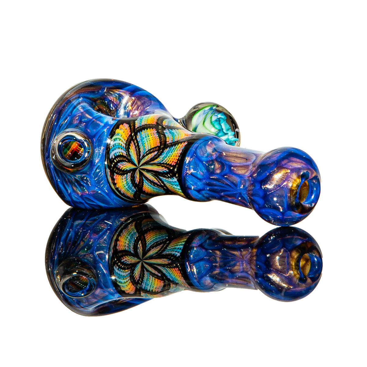 Dew Glass Designs - Purple Honeycomb Lattice Retti Spoon