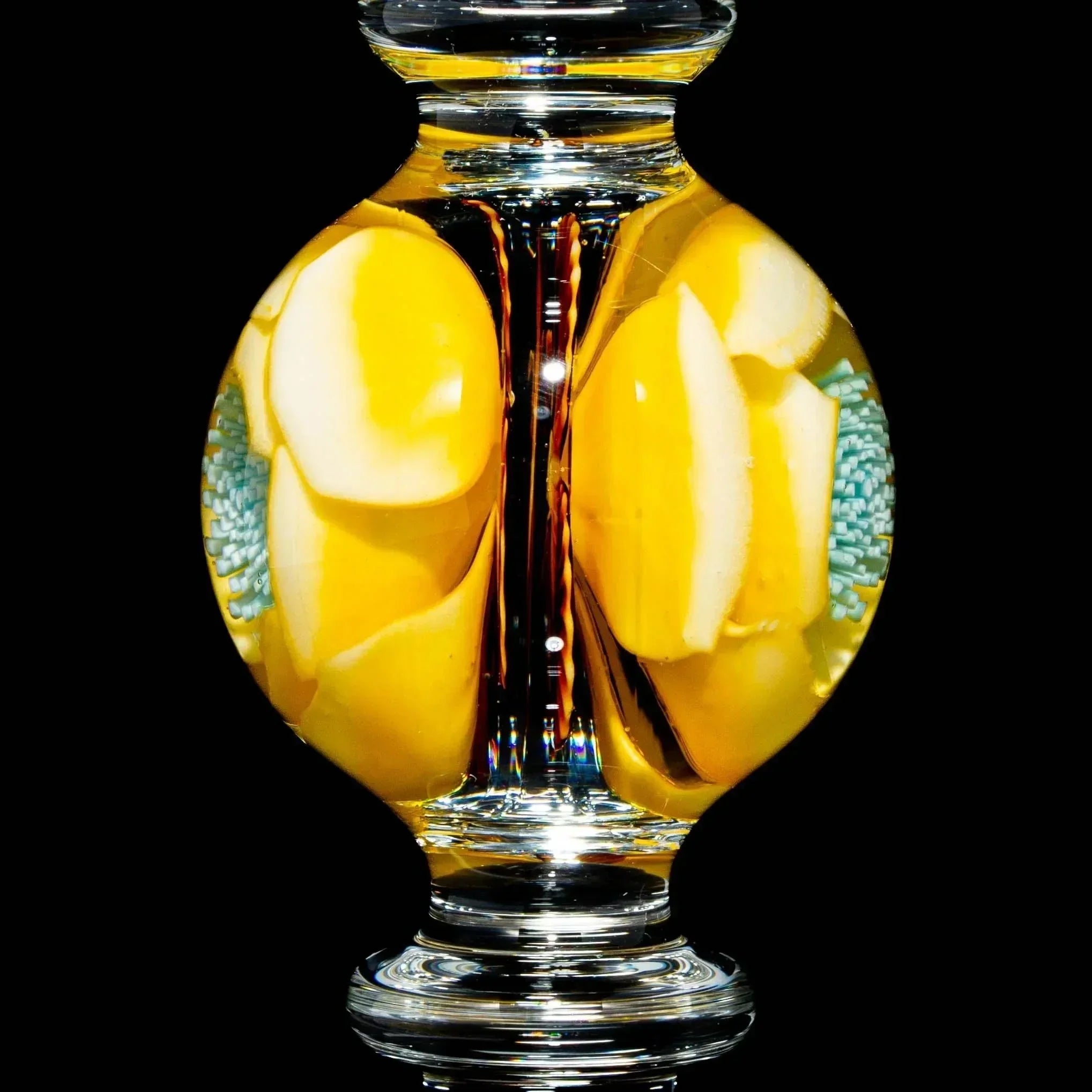 Drinking Vessels: Delong Glass x Lathey Jade - Large Yellow Blossom Wine Glass