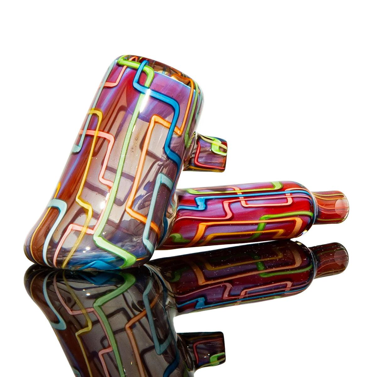 Hand-blown glass piece by Charisma Glass