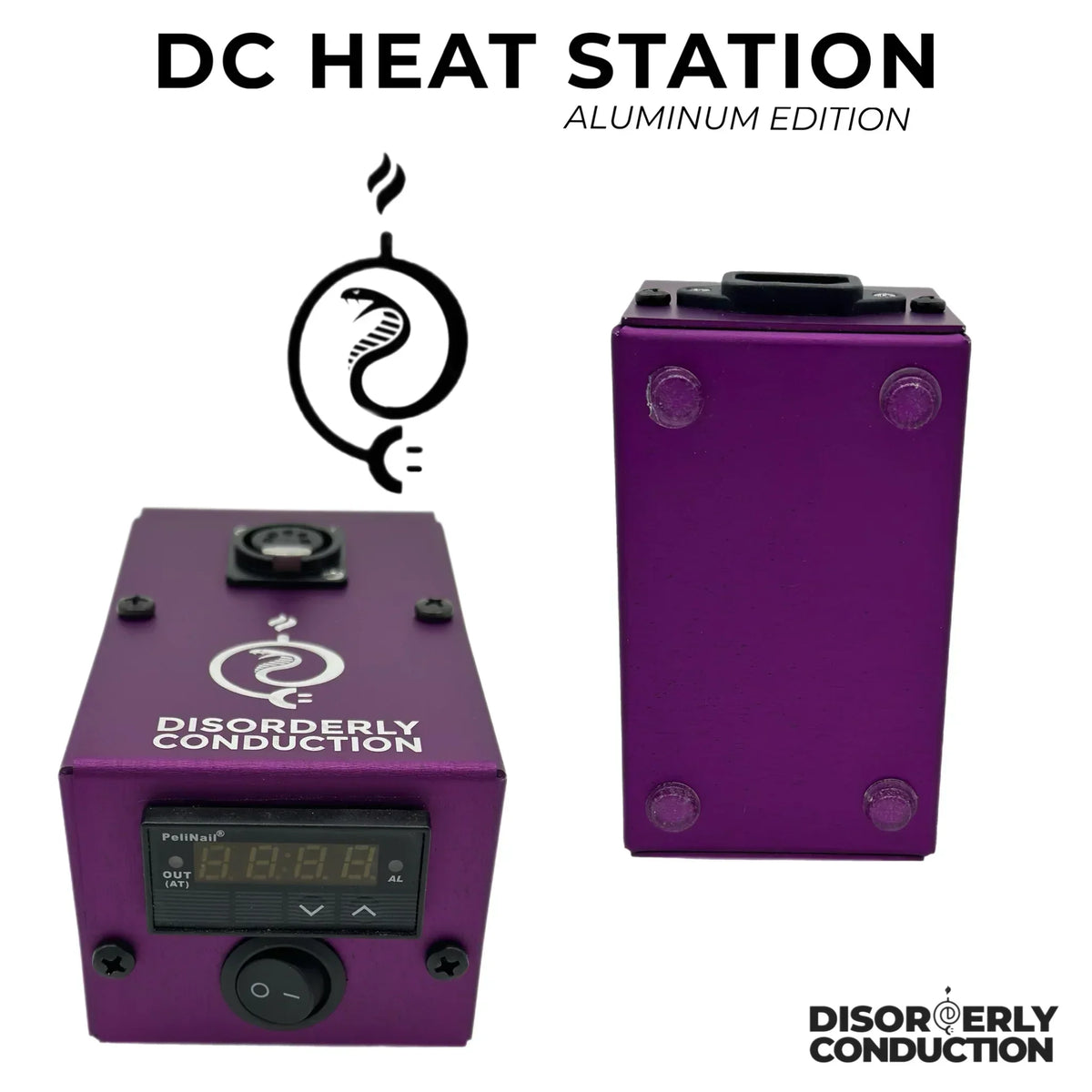 Purple Disorderly Conduction DC Heat Station Aluminum Edition with digital display