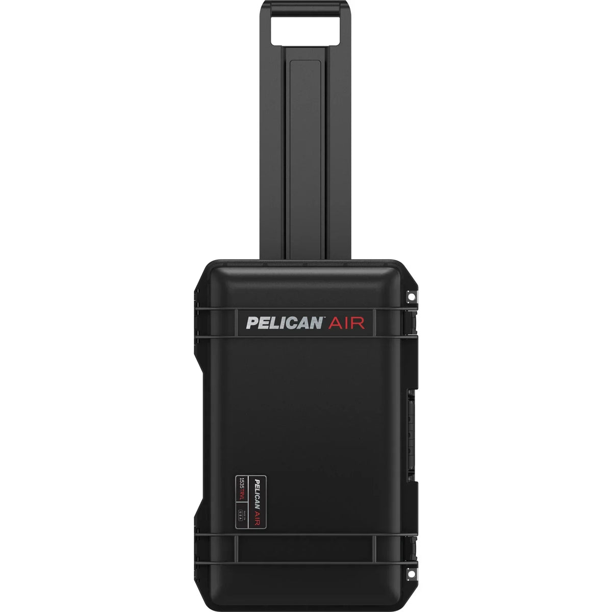 Pelican Air black hard case with extended handle, durable rolling protective storage