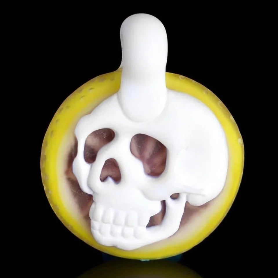 Rye x Sam Lyons - Grapefruit Skull Full Slice Pendant
