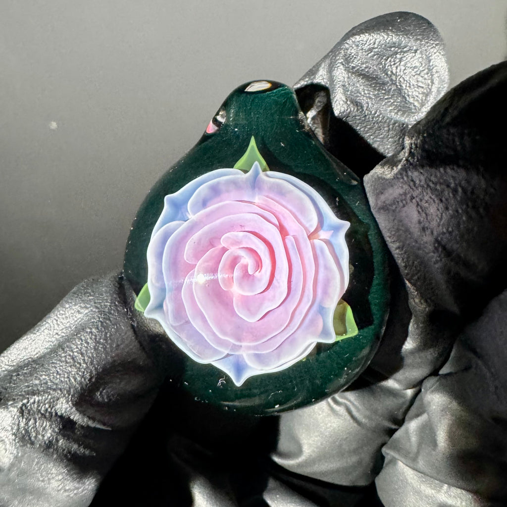 Florin Glass - Pink Rose Pendant