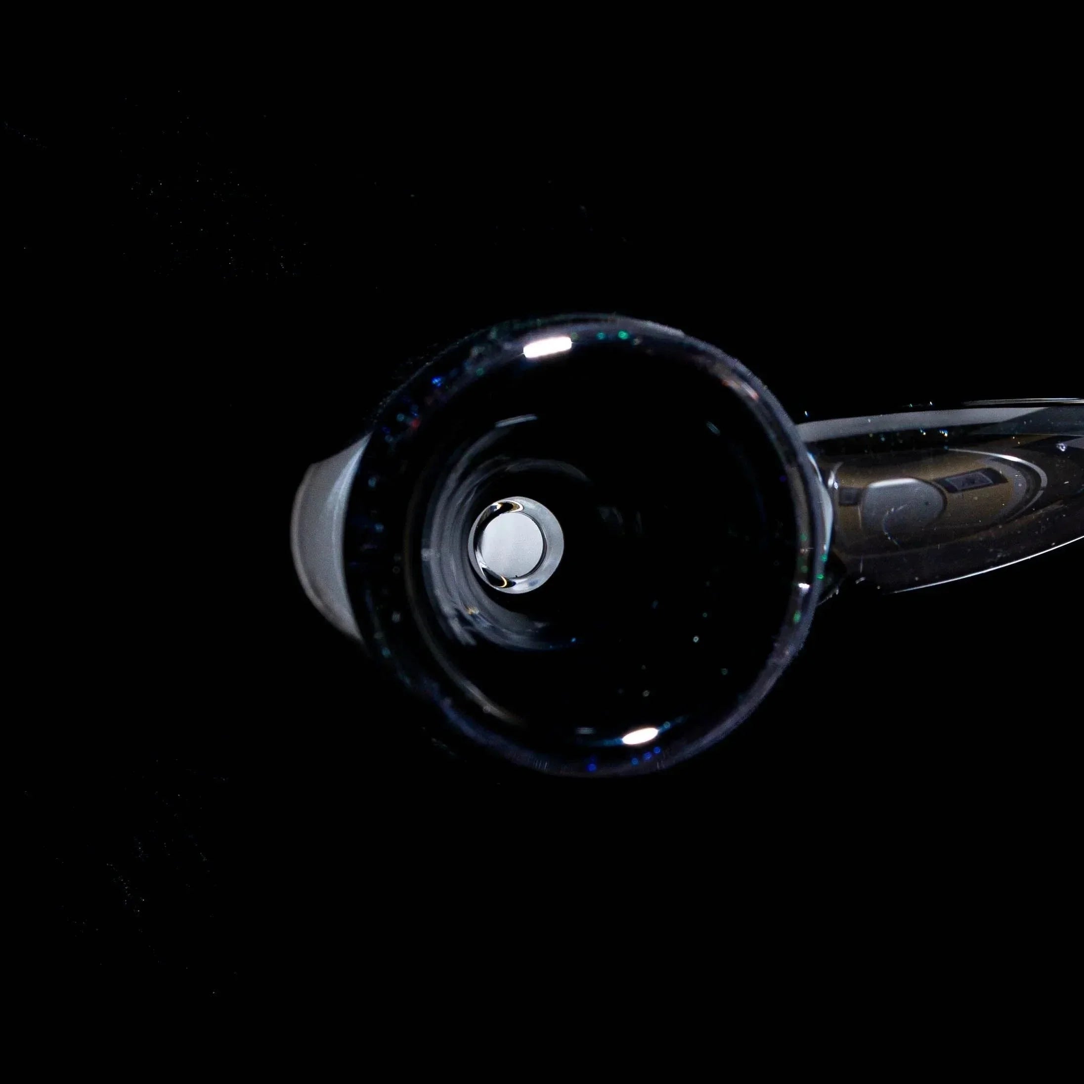 Glass Distractions - Black Rainbow Dichro 14mm Flare Slide