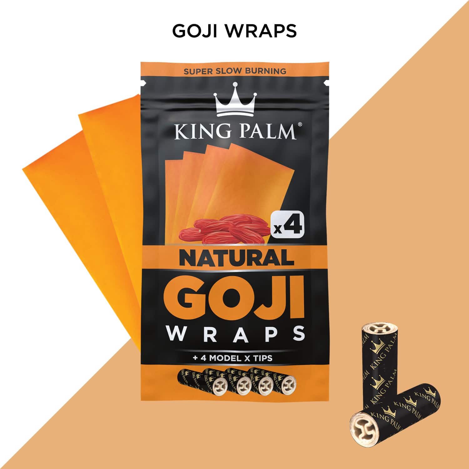 King Palm - Natural Goji Wraps 4 PK