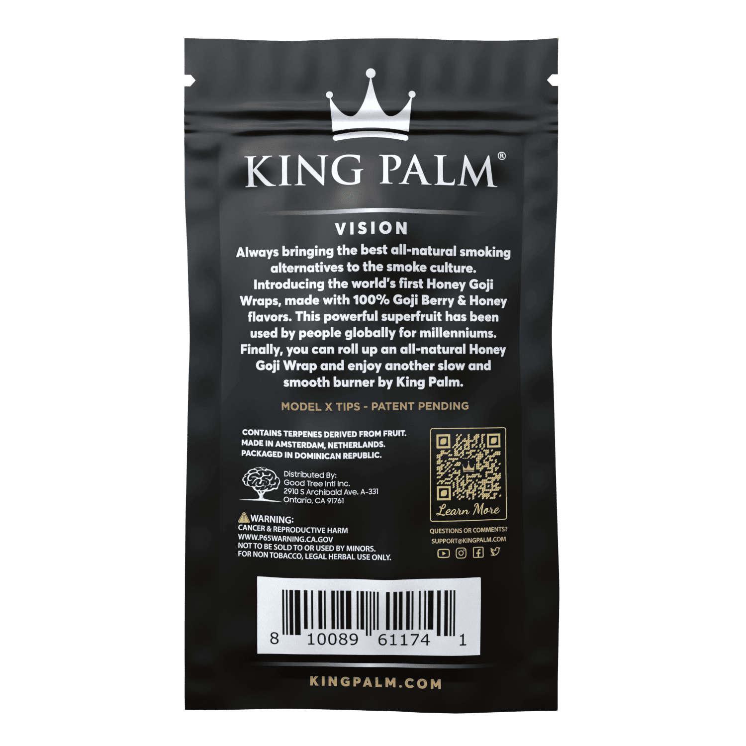 King Palm - Honey Goji Wraps 4 PK