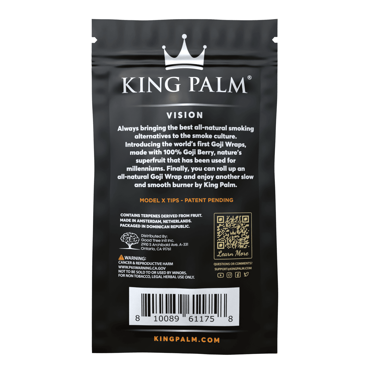 King Palm - Natural Goji Wraps 4 PK