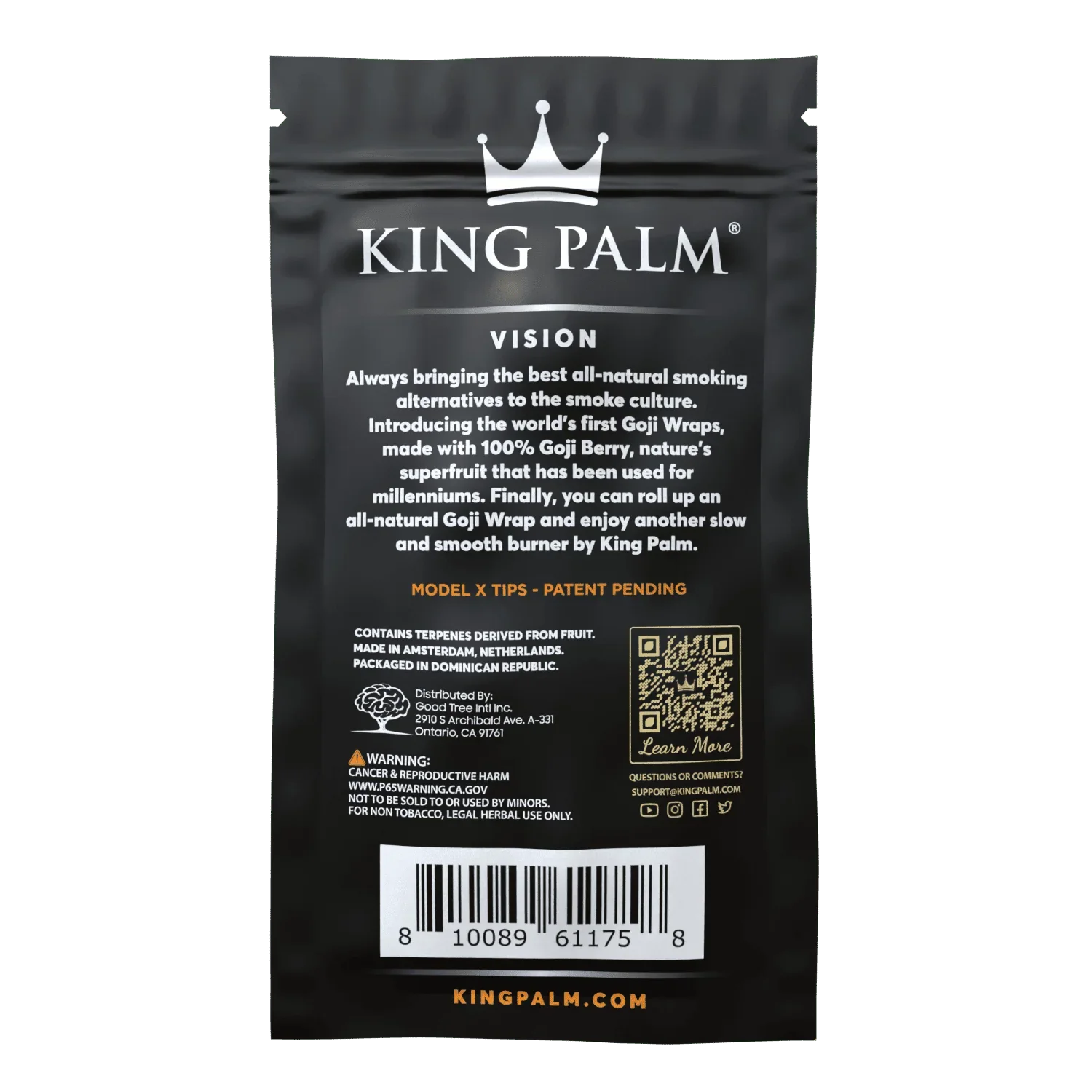 King Palm - Natural Goji Wraps 4 PK