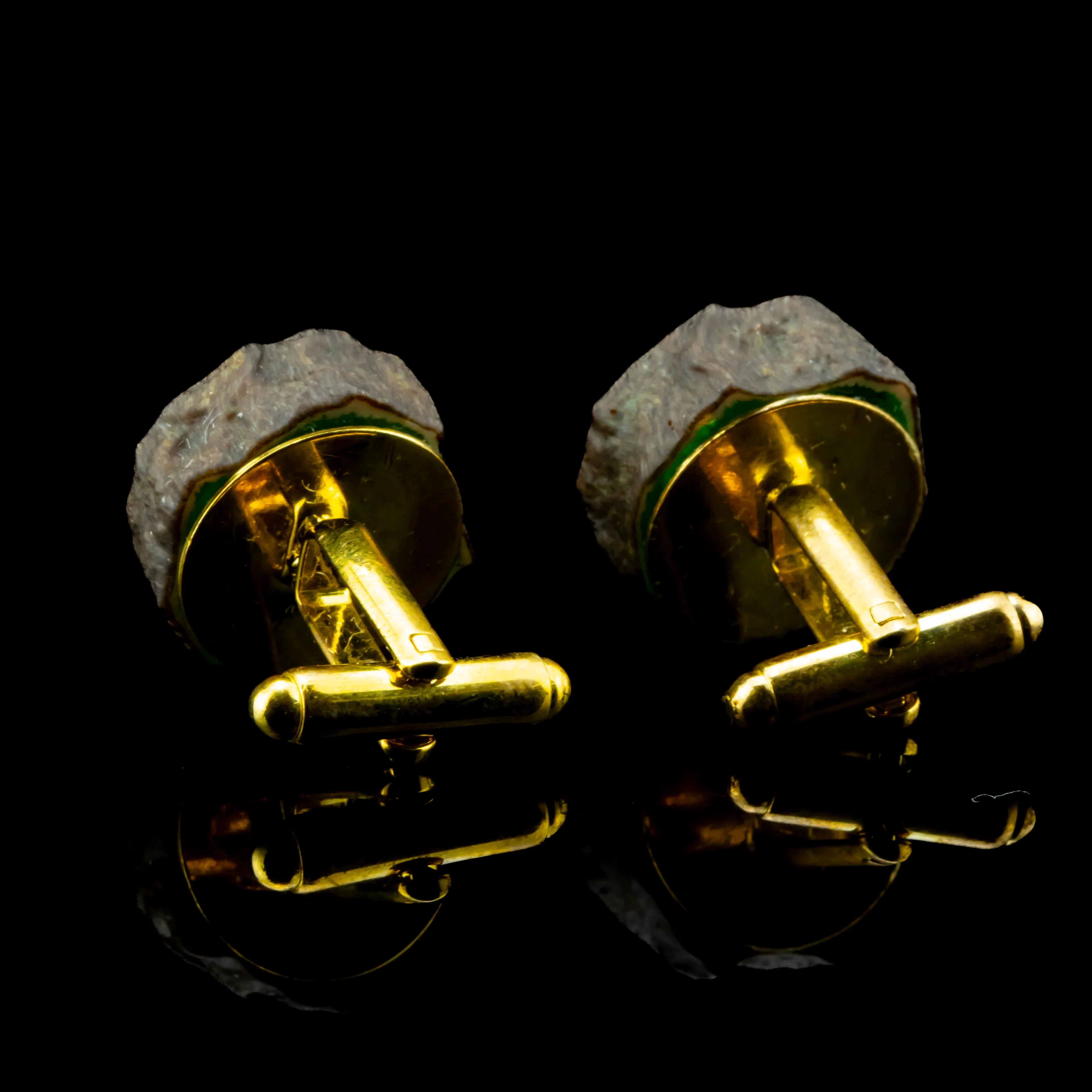 Green T - Green Agate Cufflinks