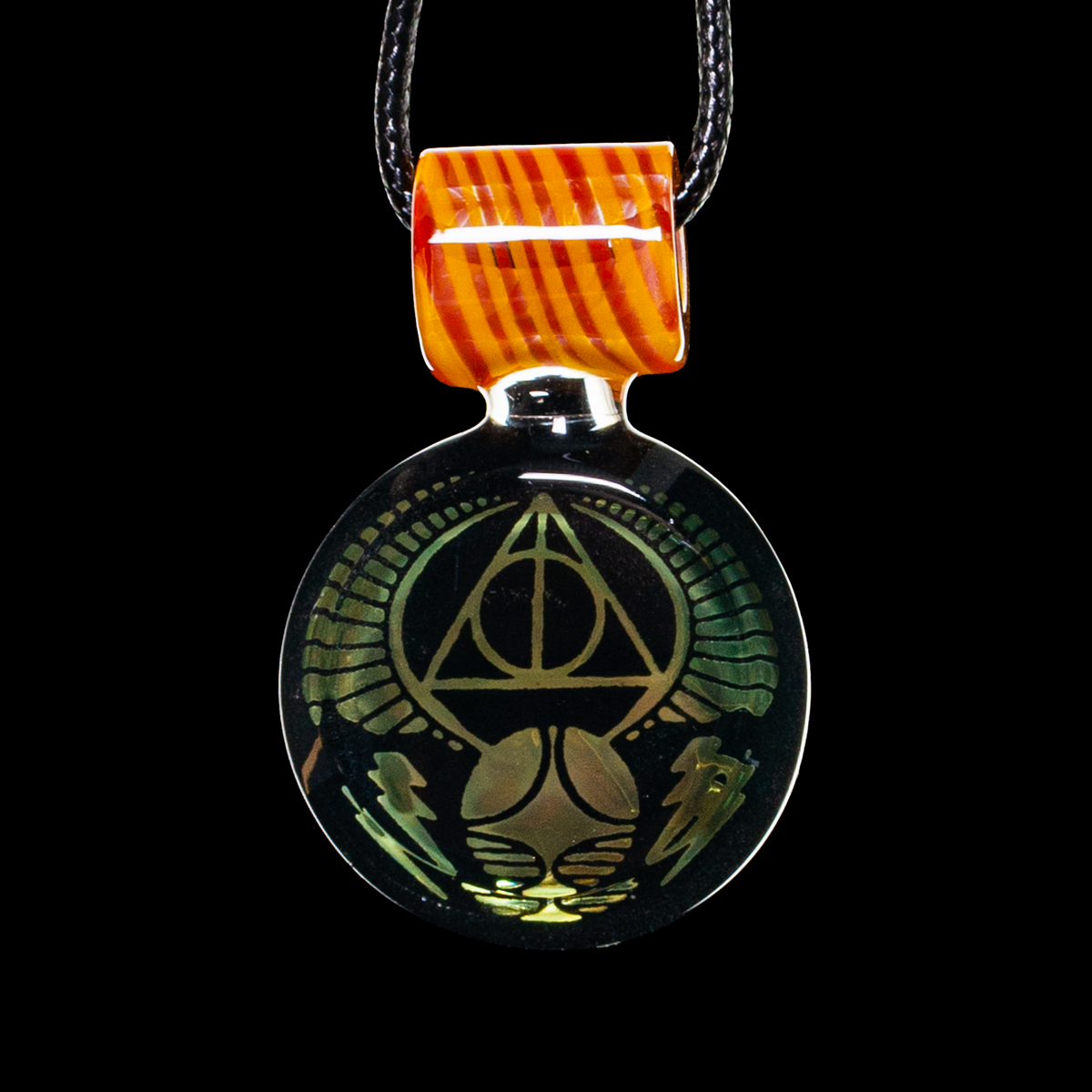 Green T Glass - Golden Snitch Pendant