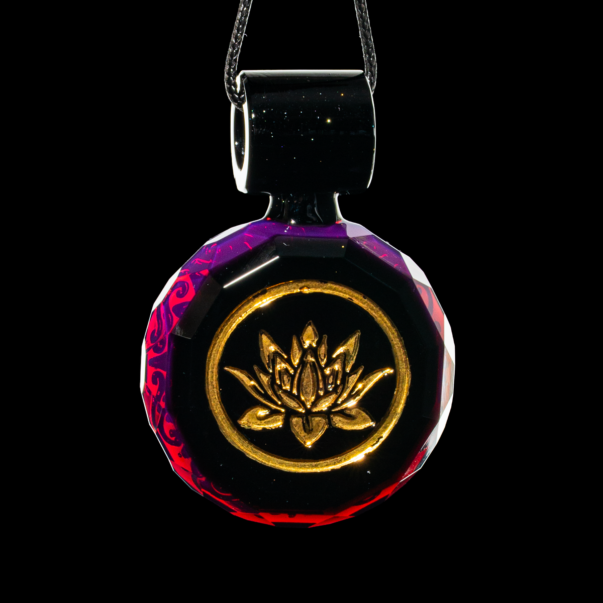 Green T Glass - Lotus Medallion