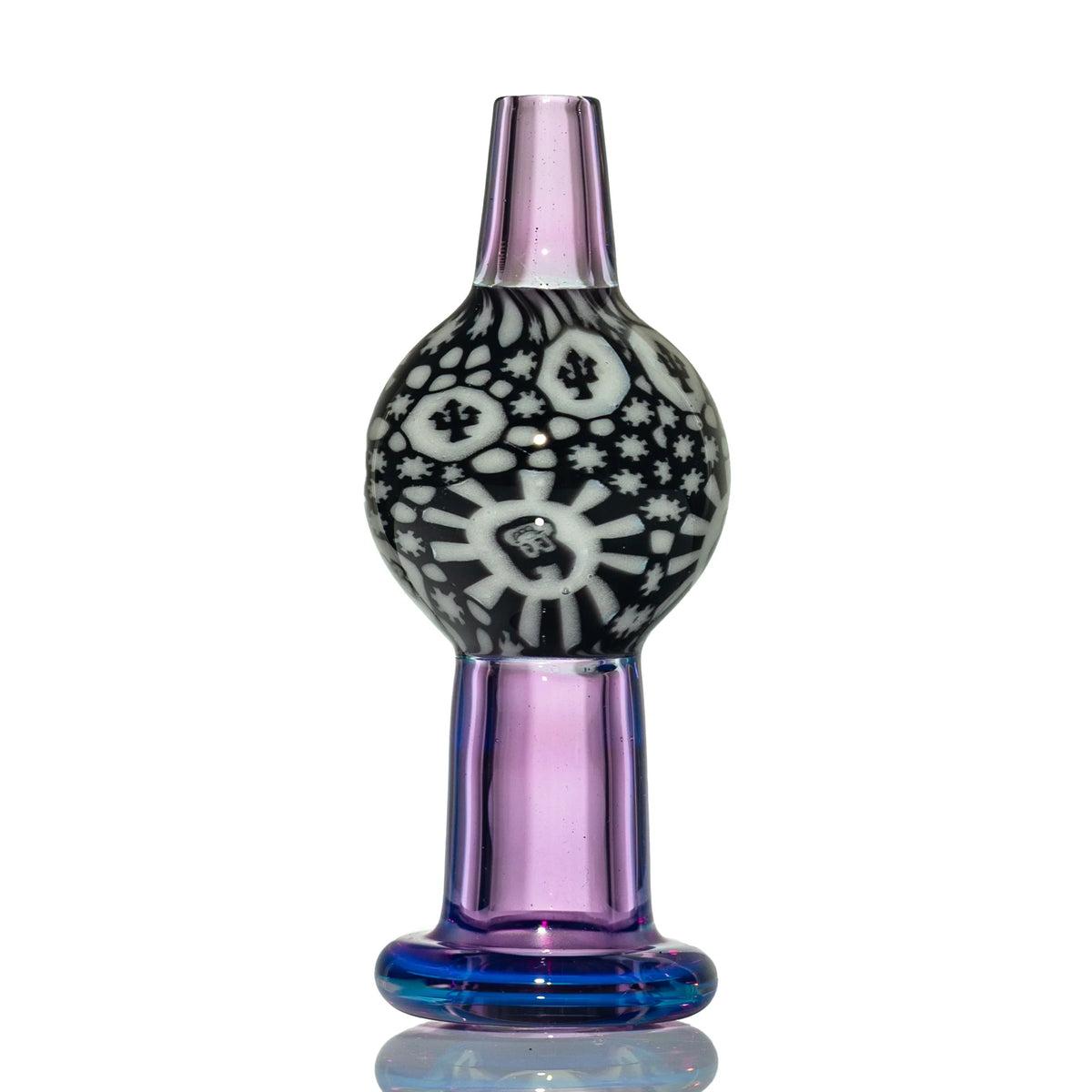 Blue glass bubble cap accessory by Henry Hollingsworth