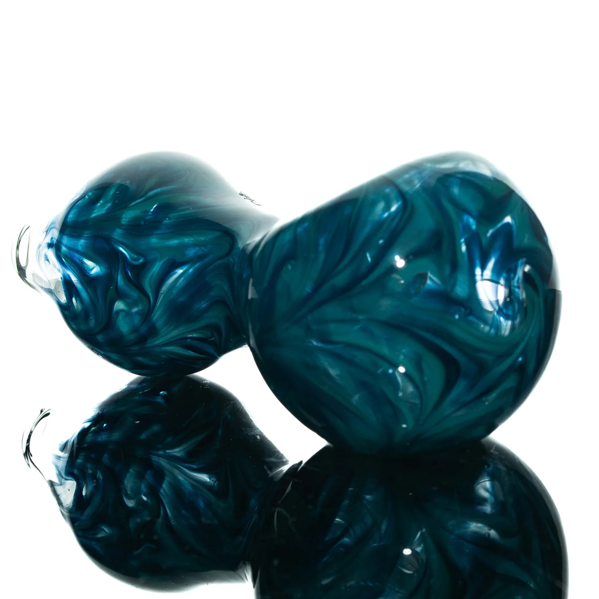 Humboldt Studios - Blue, Teal Wrap & Rake Hour Glass Spoon