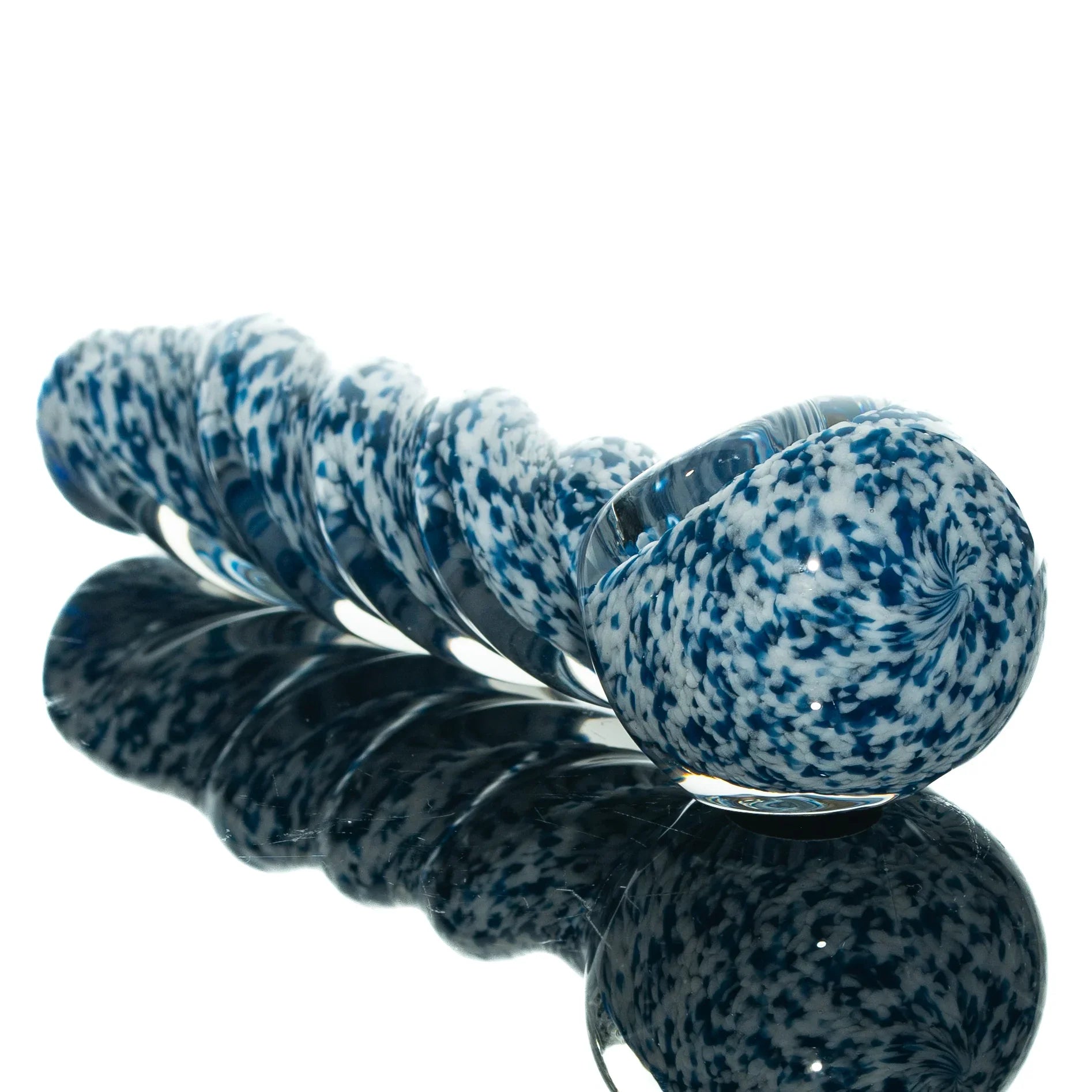 Humboldt Studios - Blue & White Frit Twist Spoon