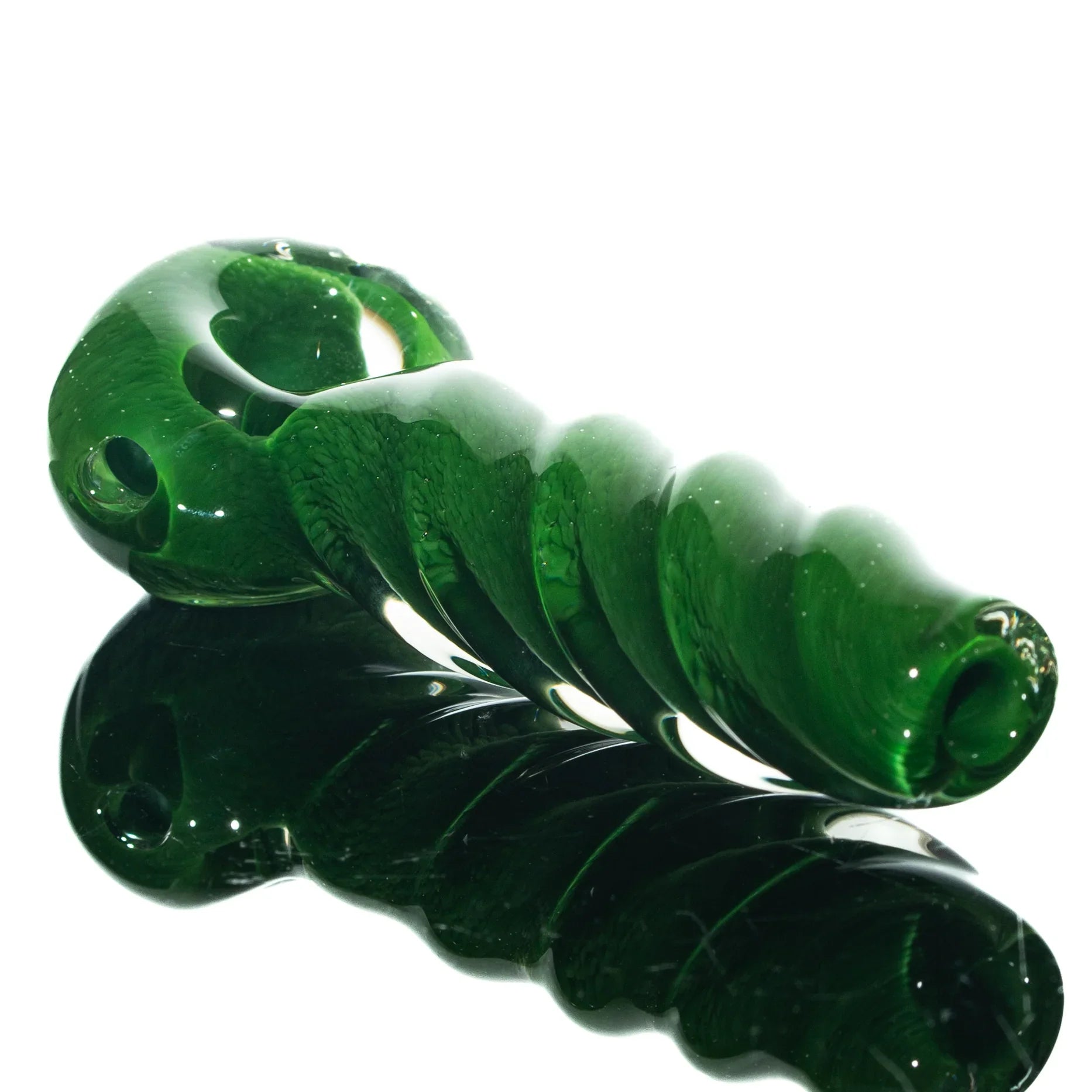 Humboldt Studios - Green Frit Twist Spoon