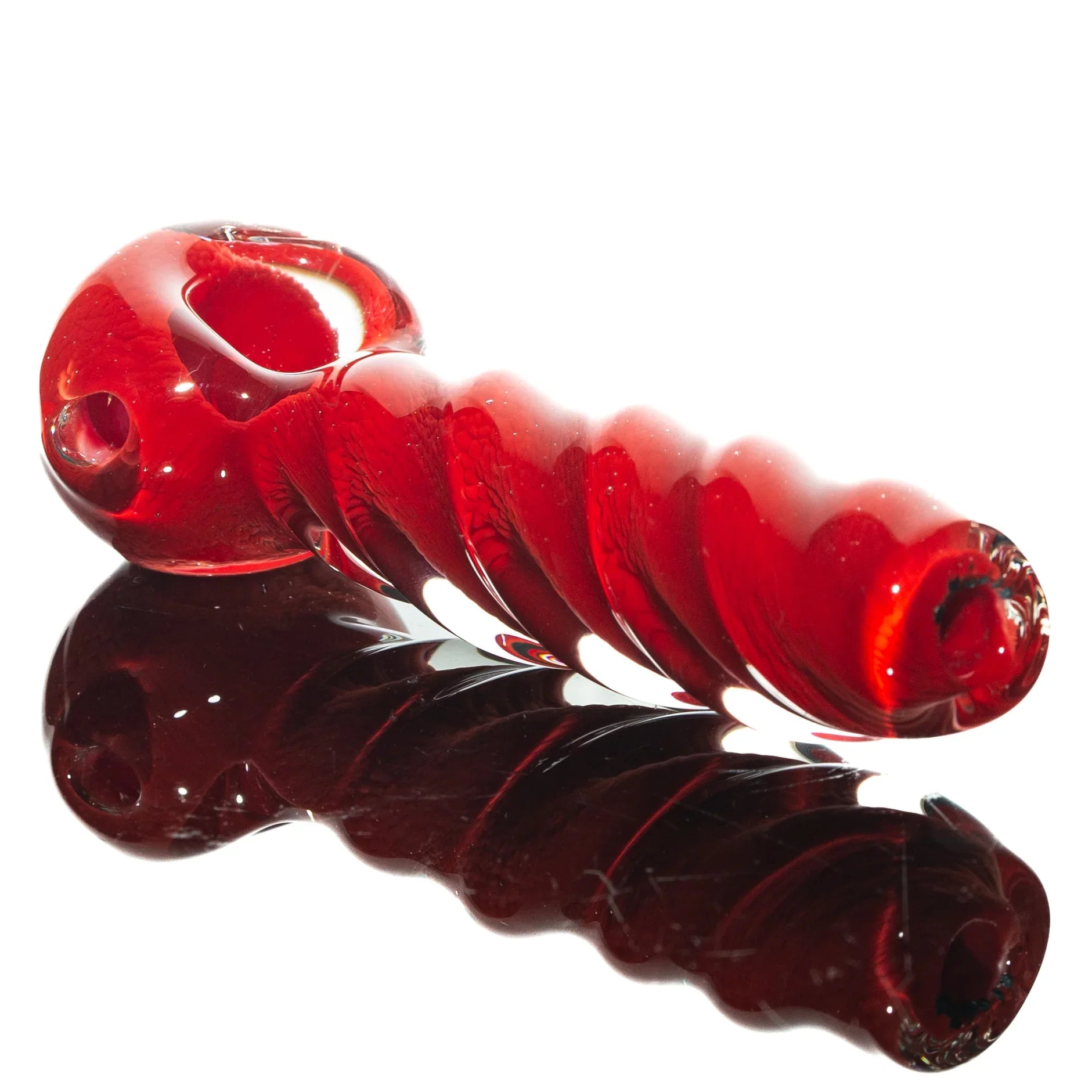 Humboldt Studios - Red Frit Twist Spoon