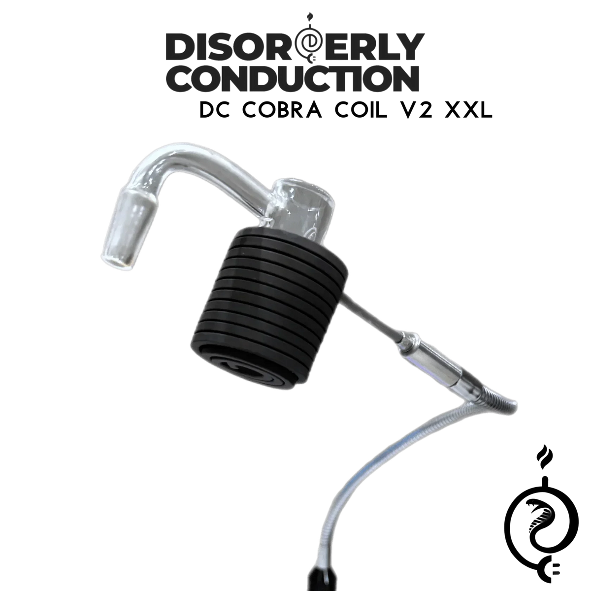 Glass electronic nail with heating coil for vaporizer or dab rig