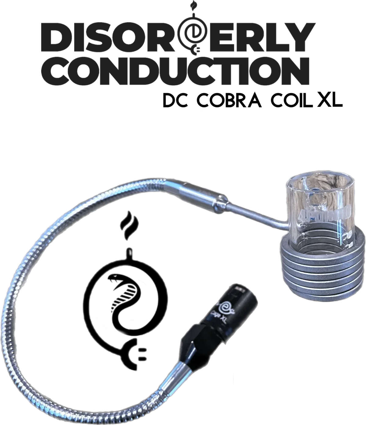 E-nail quartz banger with coil, vaporizer accessory for dab rigs and concentrate consumption