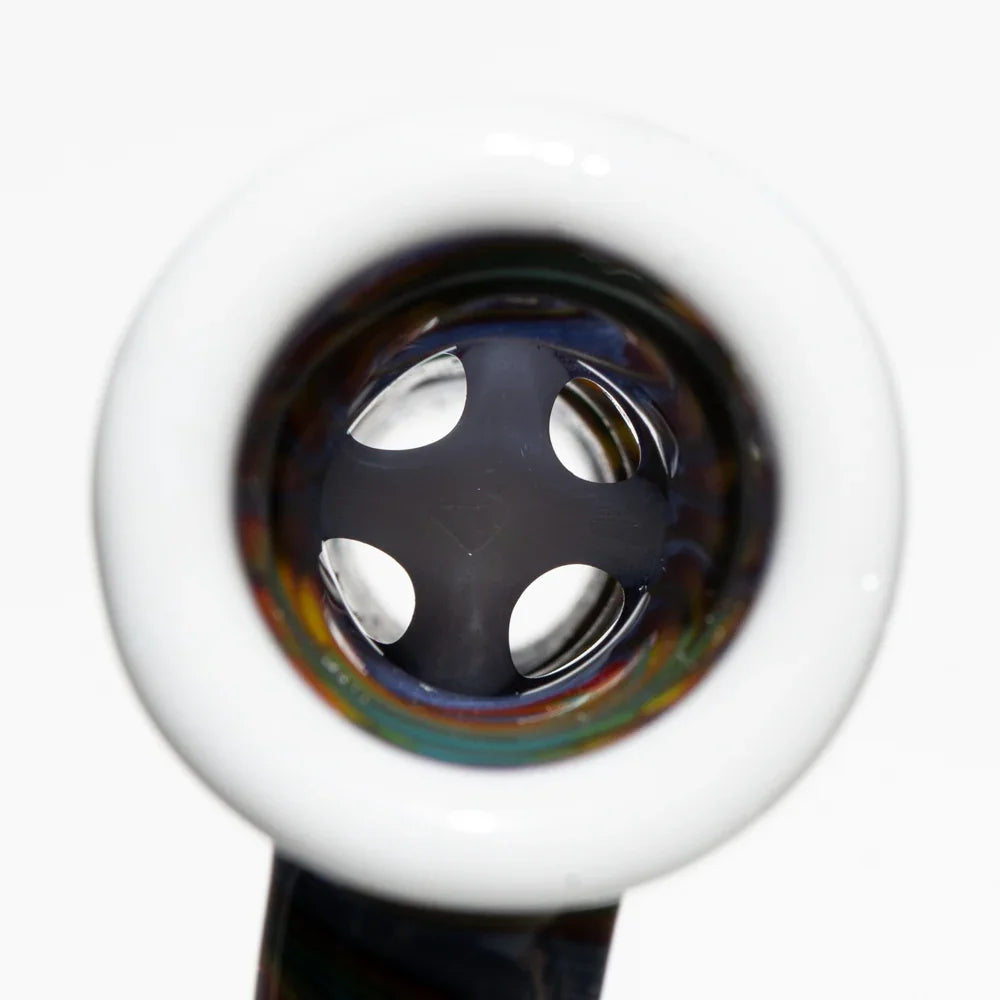 Jeff Spaga - White Lip Wig Wag Fully Worked 14mm Slide