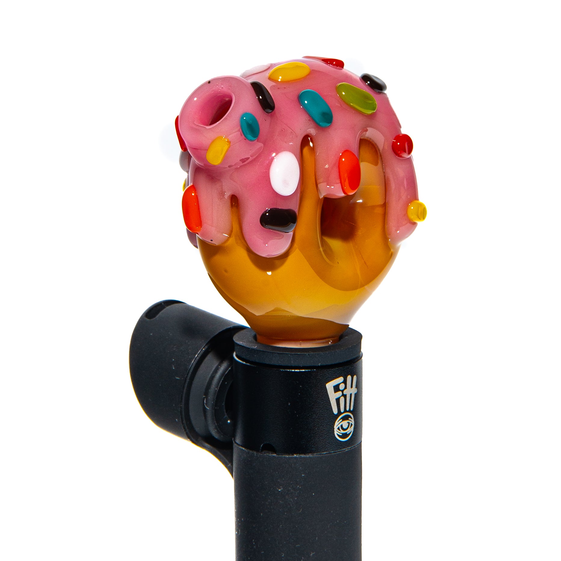 KGB Glass - Strawberry Drip & Rainbow Sprinkles Donut Pivot Top