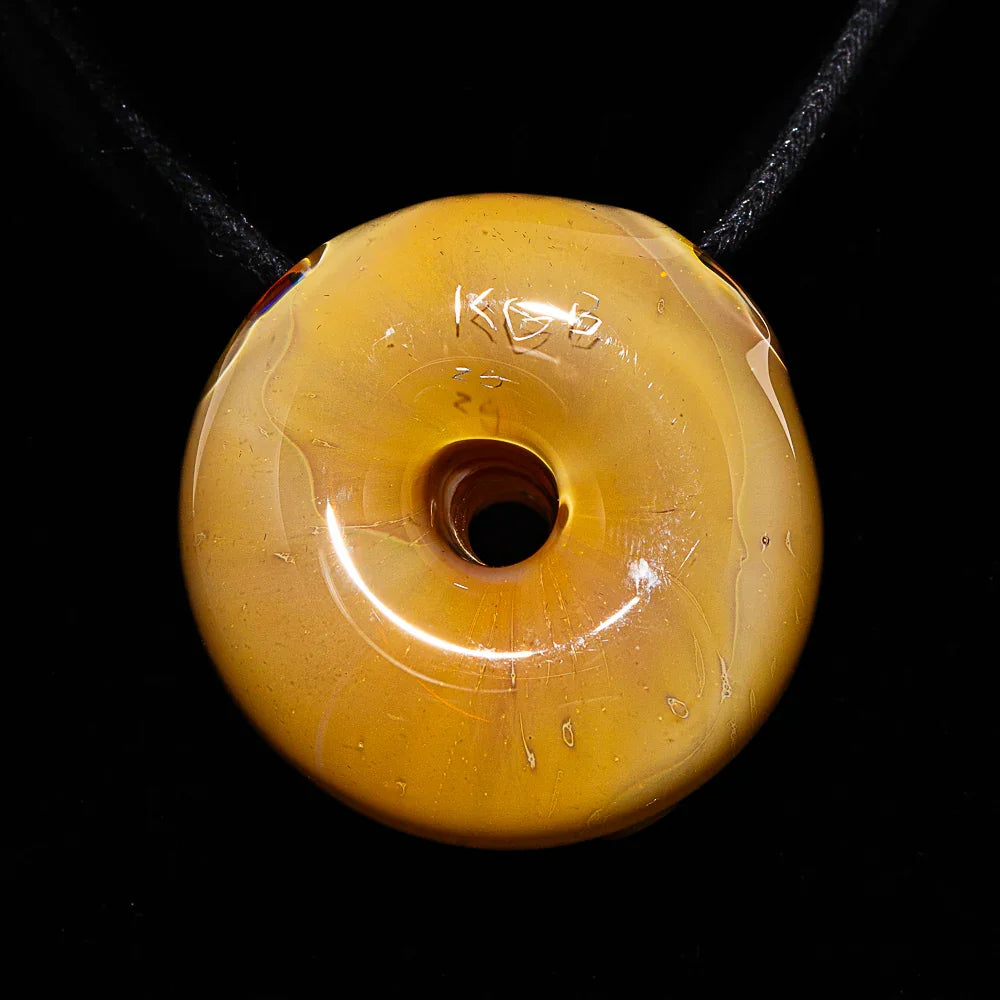 KGB Glass - Vanilla Frosted Sprinkle Donut Pendant