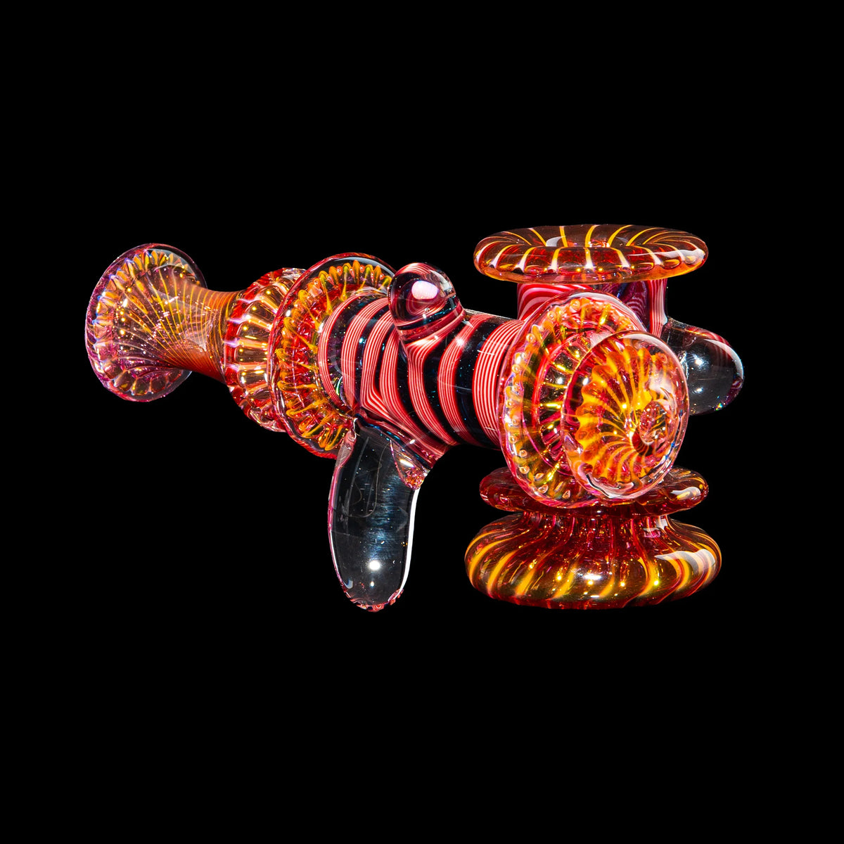 Hand-blown glass Fume Sidecar by Kevin Beecher