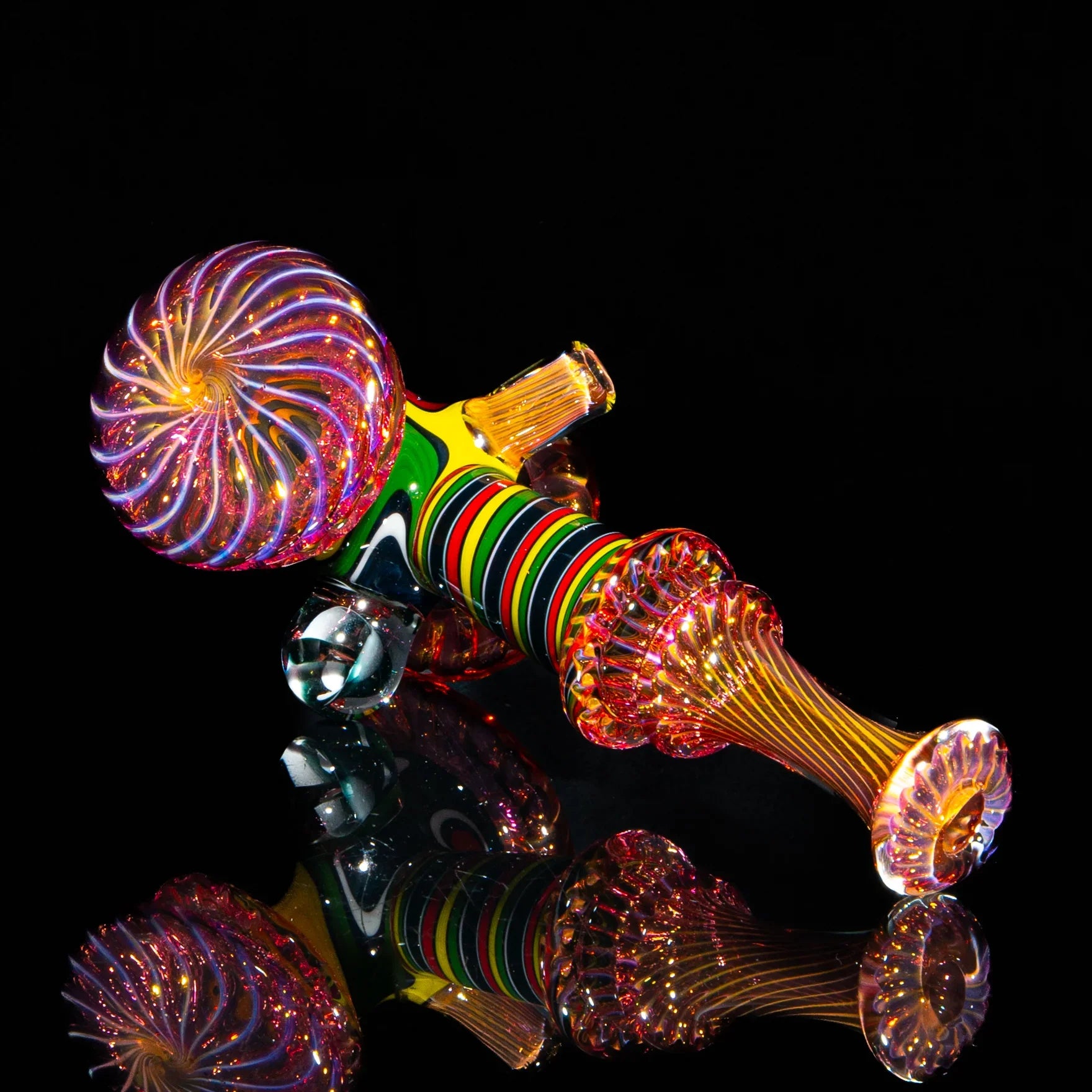 Kevin Beecher - Large Rasta Linework Fume Hammer