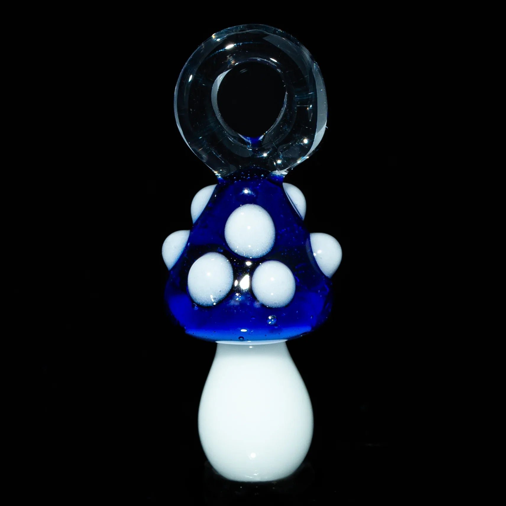 Kyle White Glass - Cobalt Mushroom Pendant