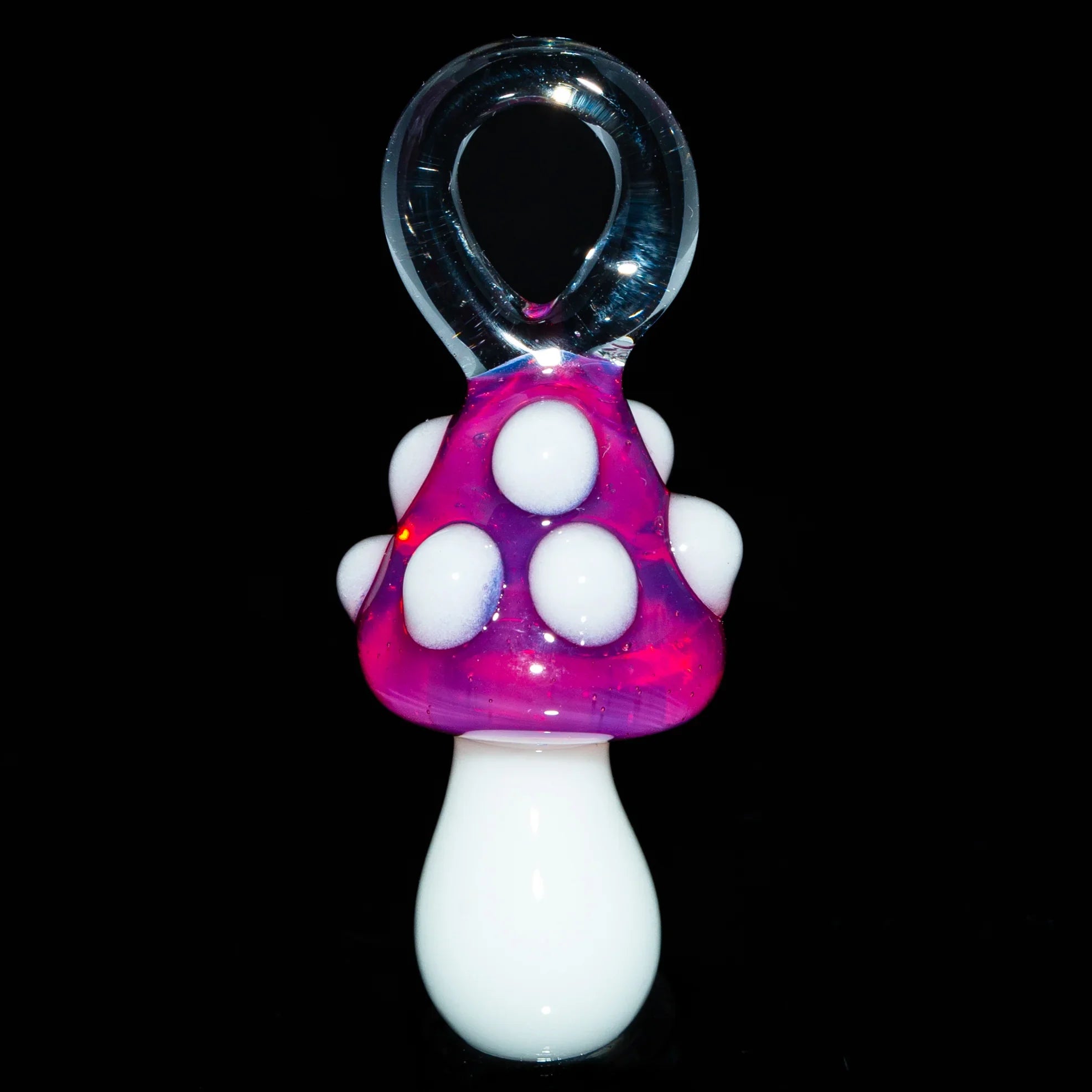 Kyle White Glass - Telemagenta Mushroom Pendant